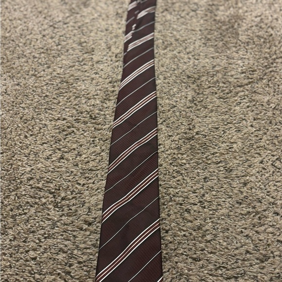 Ermenegildo Zegna Brown Striped Tie - Picture 3 of 5